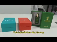 Warm stempelen luxe aangepaste parfumdoos Parfum cosmetische verpakkingspapierdoos met aangepaste logo deksel basisvorm
